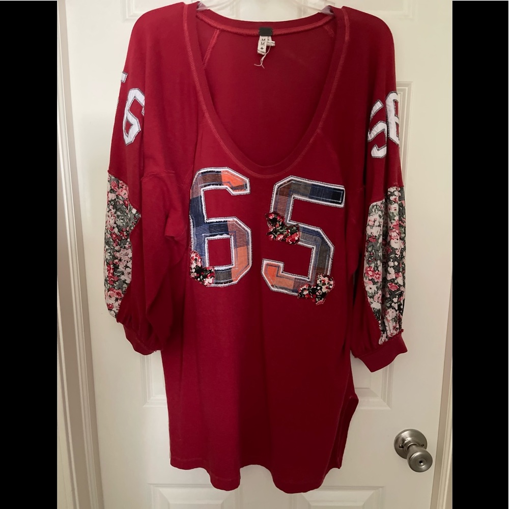 Free people red jersey